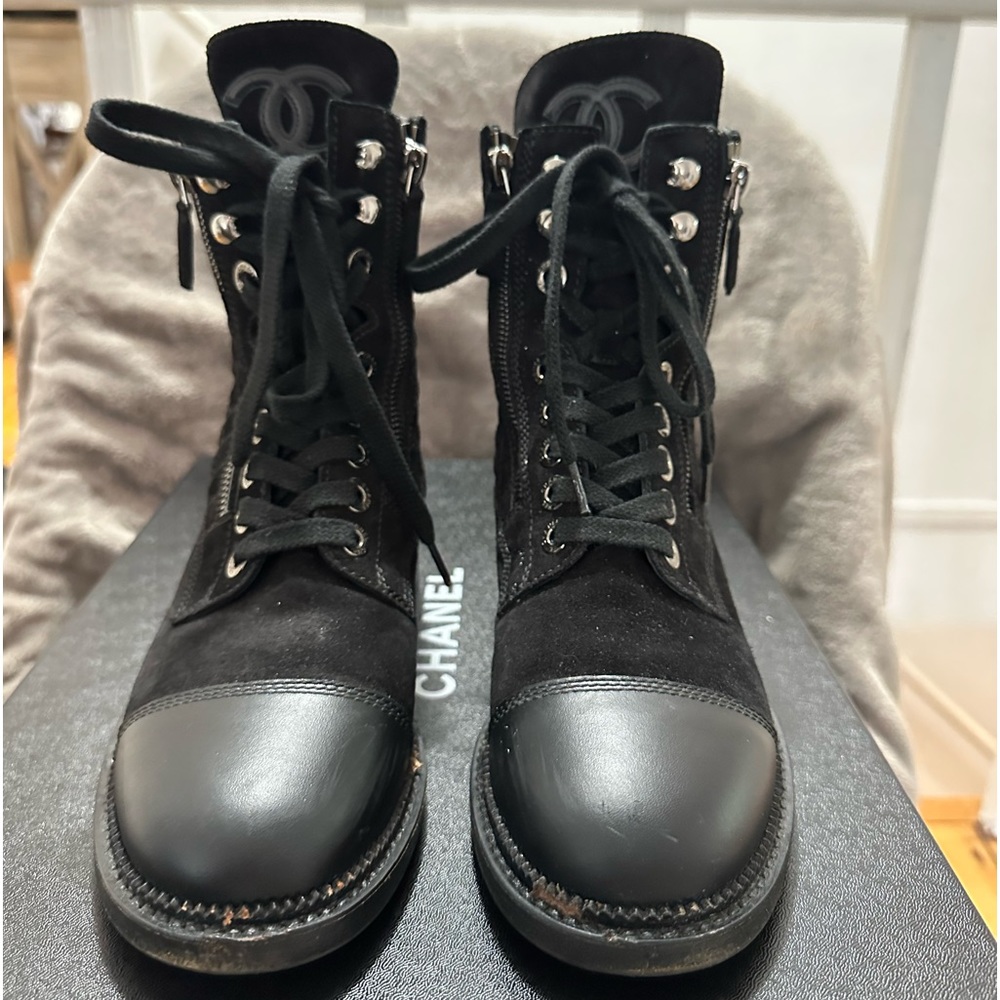 Chanel designer Combat boots